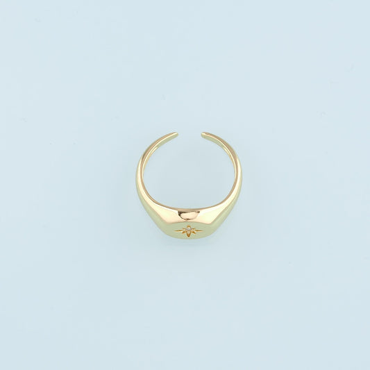Gold Star Ring,18K Gold Filled CZ Celestial Ring,Classic Little Star jewelry