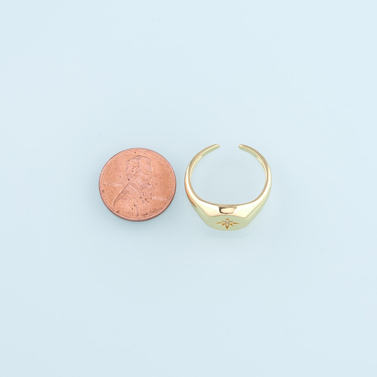 Gold Star Ring,18K Gold Filled CZ Celestial Ring,Classic Little Star jewelry