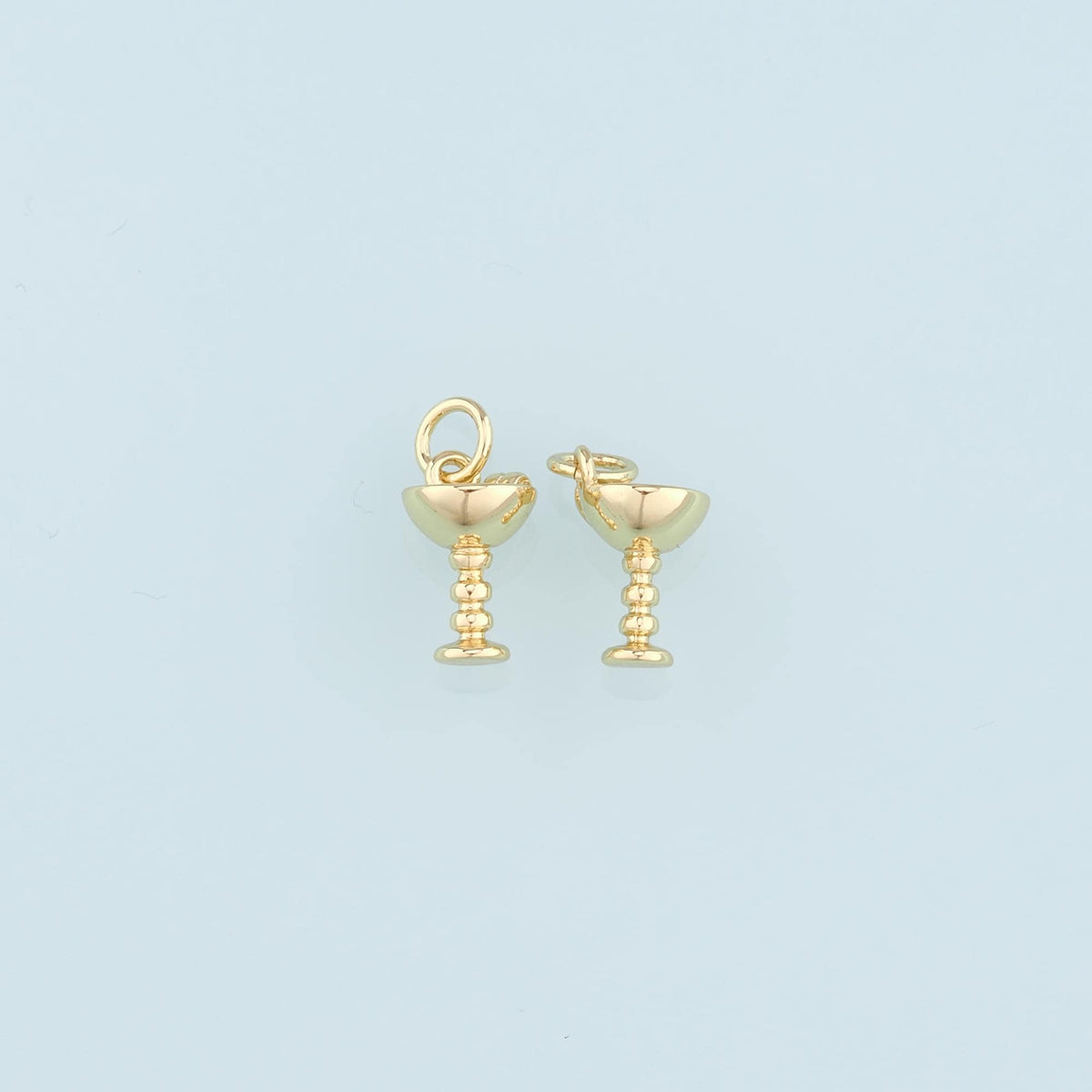 18K Gold Filled Wine Glass Pendant,Wine Glass Charm Bracelet Necklace for DIY Jewelry Making Supply
