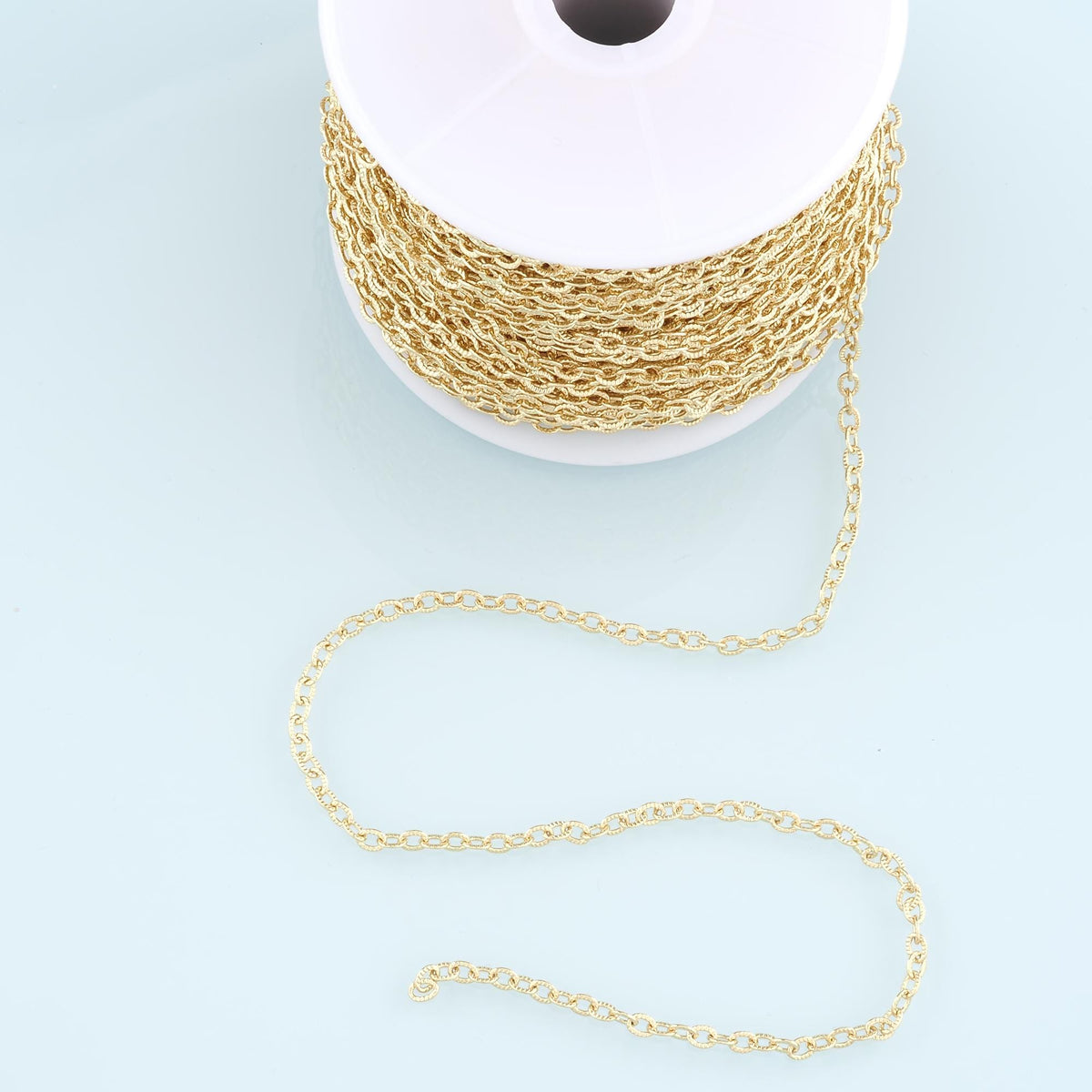 Gold Oval Chain,18K Gold Filled Oval Chain for Necklace Bracelet DIY Jewelry Making Supply