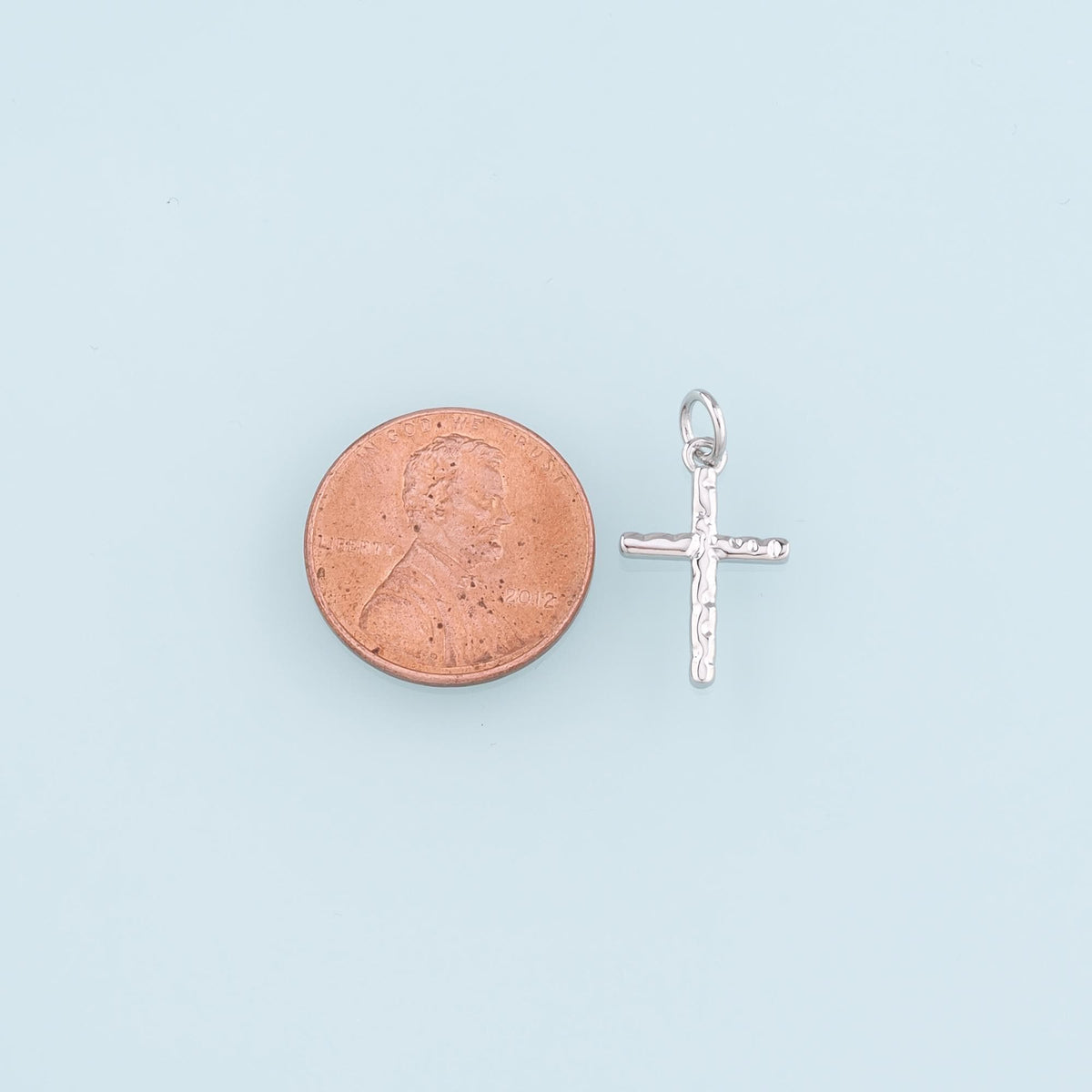 Gold Cross Charms,18K Gold Filled Cross Pendant,Religion Charm Bracelet Necklace for DIY Jewelry Making Supply