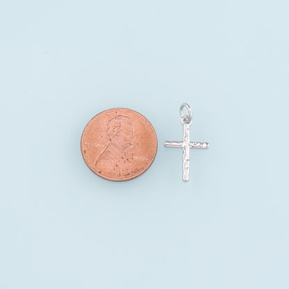Gold Cross Charms,18K Gold Filled Cross Pendant,Religion Charm Bracelet Necklace for DIY Jewelry Making Supply