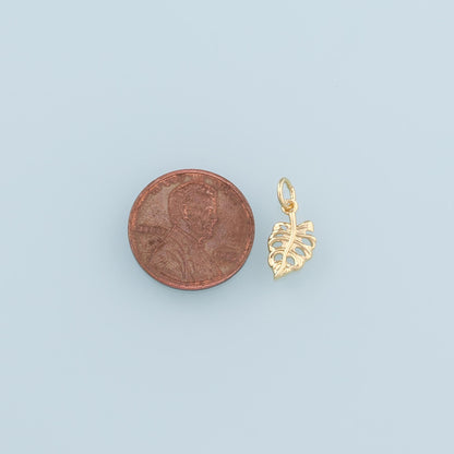 Gold Leaf Charms,18K Gold Filled Leaf Pendant,Silver Leaf Charm Bracelet Necklace for DIY Jewelry Making Supply