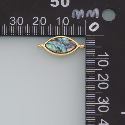 Gold Connector Charm,18K Gold Filled Evil Eye Pendant,Evil Eye Charm Bracelet Necklace for DIY Jewelry Making Supply