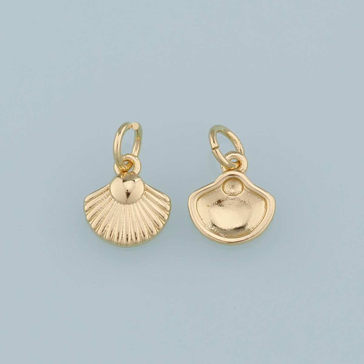 Gold Shell Charms,18K Gold Filled Shell Pendant,Conch Charm Bracelet Necklace for DIY Jewelry Making Supply