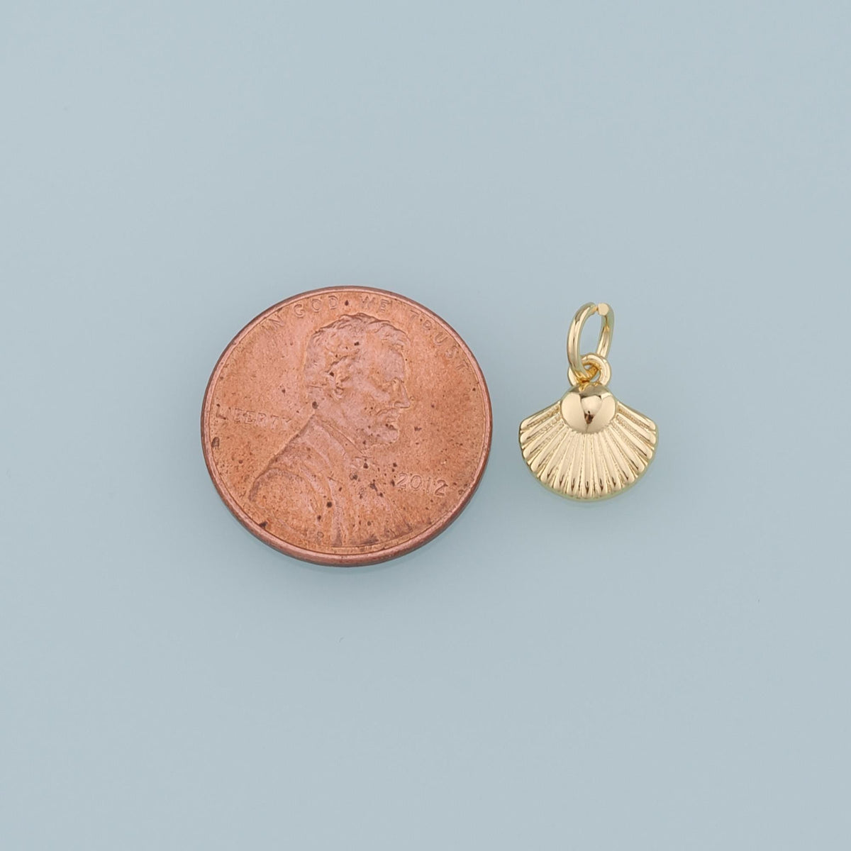 Gold Shell Charms,18K Gold Filled Shell Pendant,Conch Charm Bracelet Necklace for DIY Jewelry Making Supply