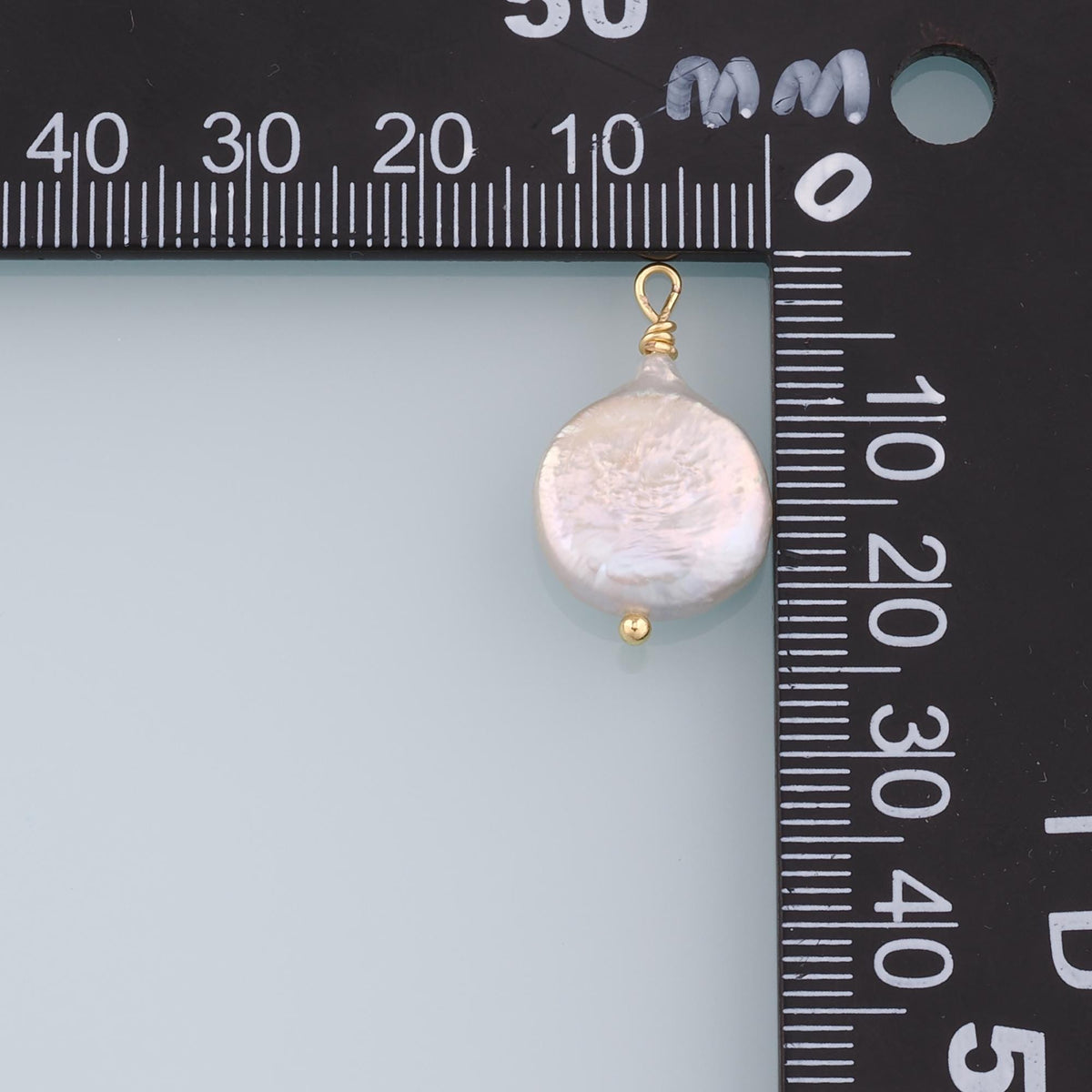 18K Gold Filled Pearl Pendant,Dainty Pearl Charm Bracelet Necklace for DIY Jewelry Making Supply