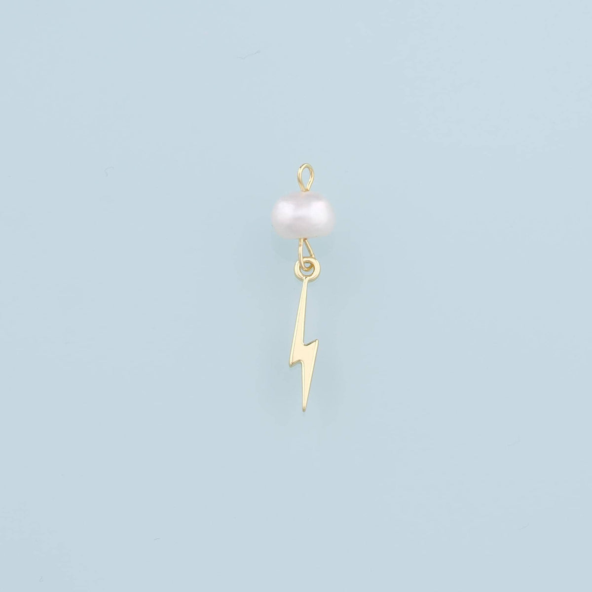 18K Gold Filled Hand Pearl Charm Pendant for Jewelry Making