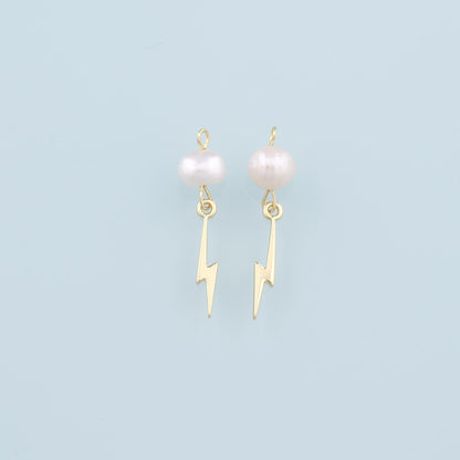 18K Gold Filled Hand Pearl Charm Pendant for Jewelry Making