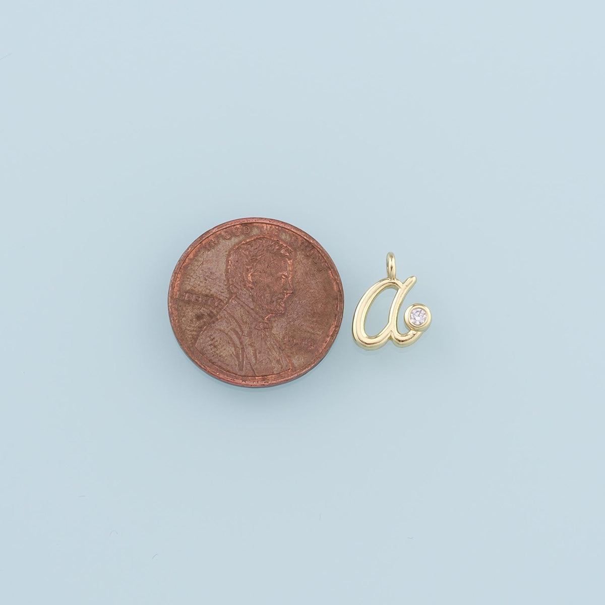 18K Gold Filled letter Pendant,CZ Micro Pave Initial Charm Bracelet Necklace for DIY Jewelry Making Supply