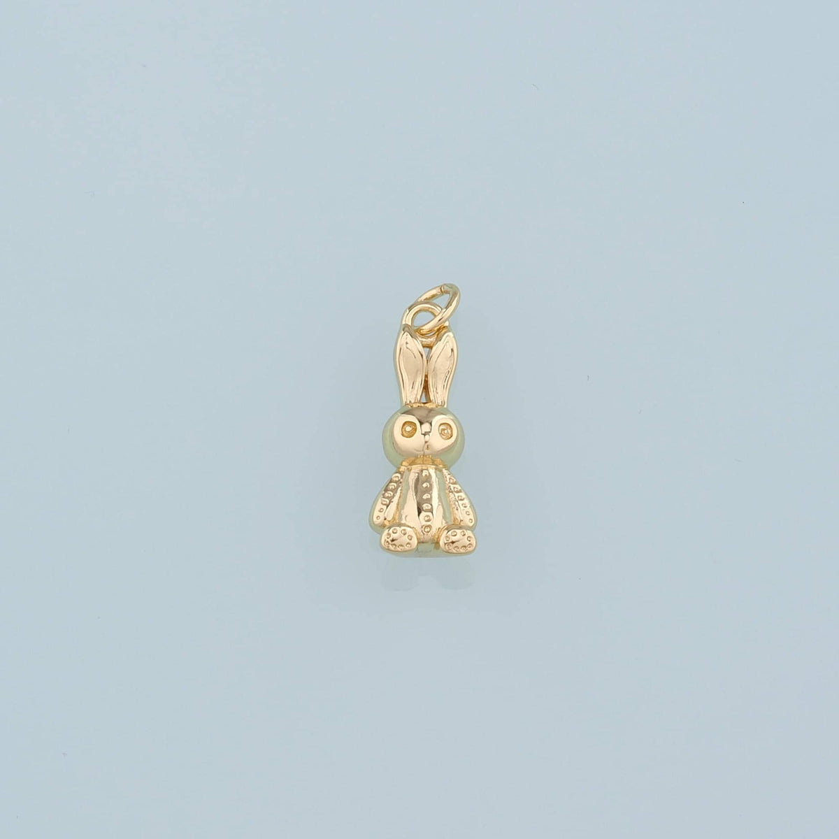 Gold Rabbit Charms,18K Gold Filled Rabbit Pendant,Animal Charm Bracelet Necklace for DIY Jewelry Making Supply