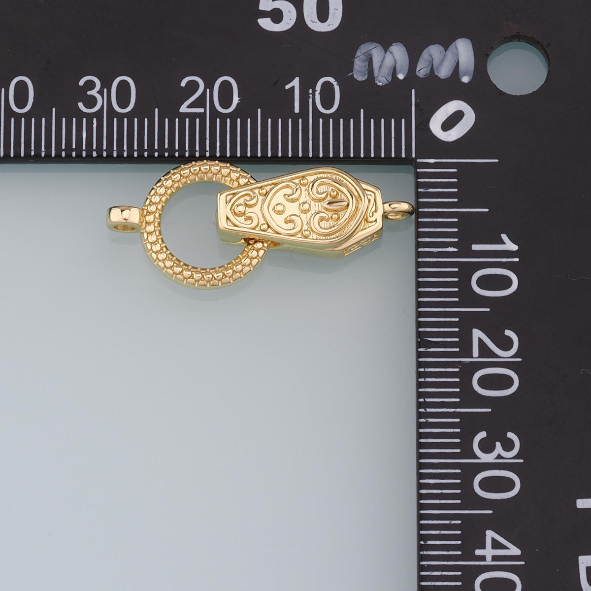 18K Gold Filled Round Clasp,Carabiner Lock Connector,Magnetic clasp for DIY Jewelry Finding Necklace Bracelet