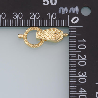 18K Gold Filled Round Clasp,Carabiner Lock Connector,Magnetic clasp for DIY Jewelry Finding Necklace Bracelet
