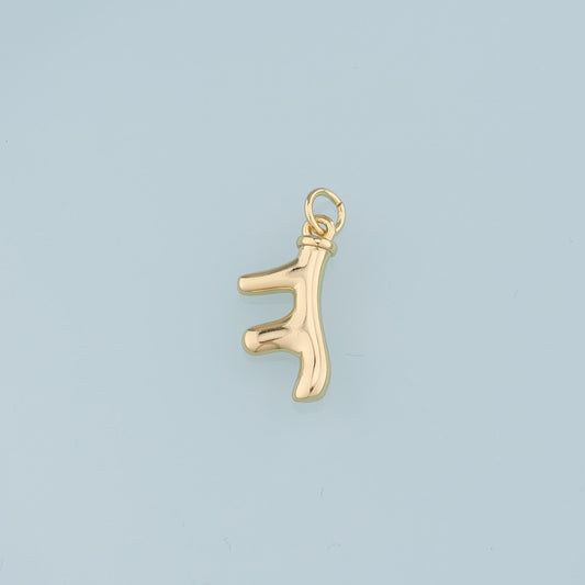 Gold Antler Charms,18K Gold Filled Antler Pendant,Elk Horn Charm Bracelet Necklace for DIY Jewelry Making Supply