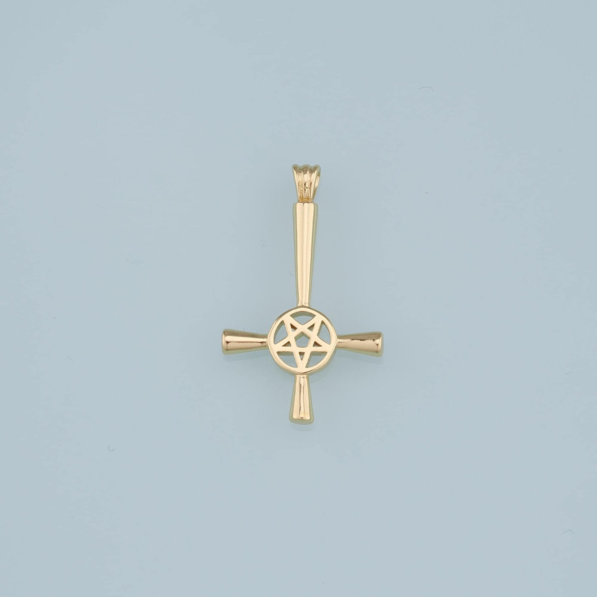 18K Gold Filled Cross Charm Pendant for Jewelry Making