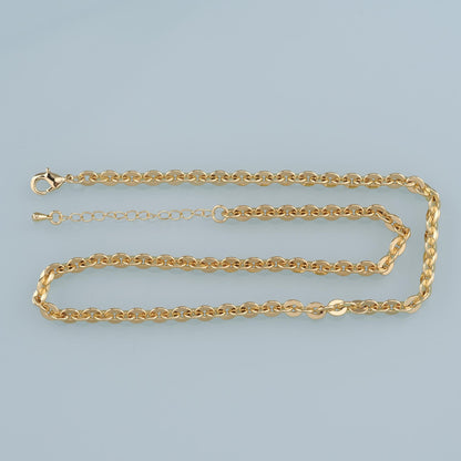 Gold Oval Chain,18K Gold Filled Oval for Necklace Bracelet DIY Jewelry Making Supply