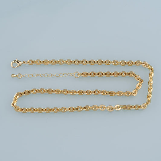 Gold Oval Chain,18K Gold Filled Oval for Necklace Bracelet DIY Jewelry Making Supply