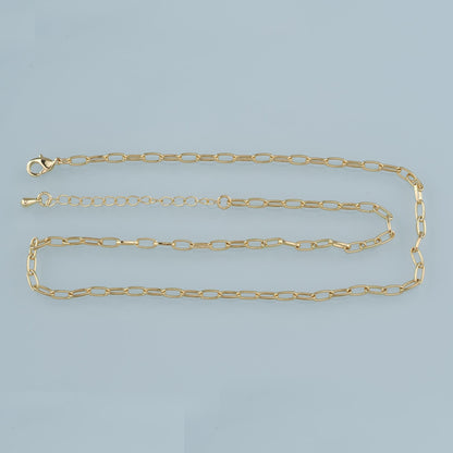 Gold Oval Chain,18K Gold Filled Oval for Necklace Bracelet DIY Jewelry Making Supply