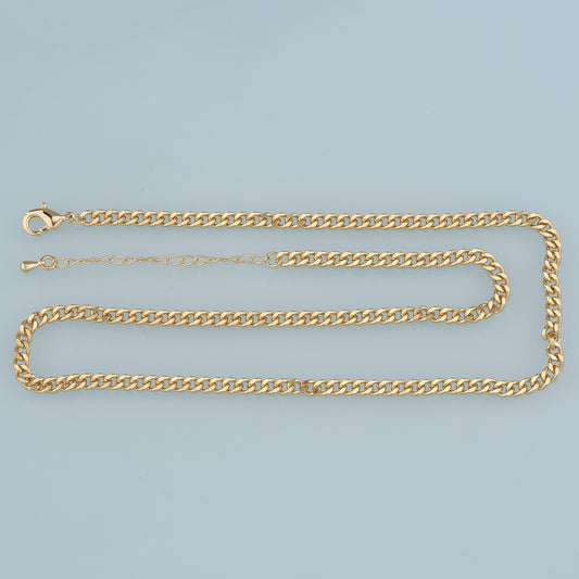 Gold Oval Chain,18K Gold Filled Twisted Oval for Necklace Bracelet DIY Jewelry Making Supply