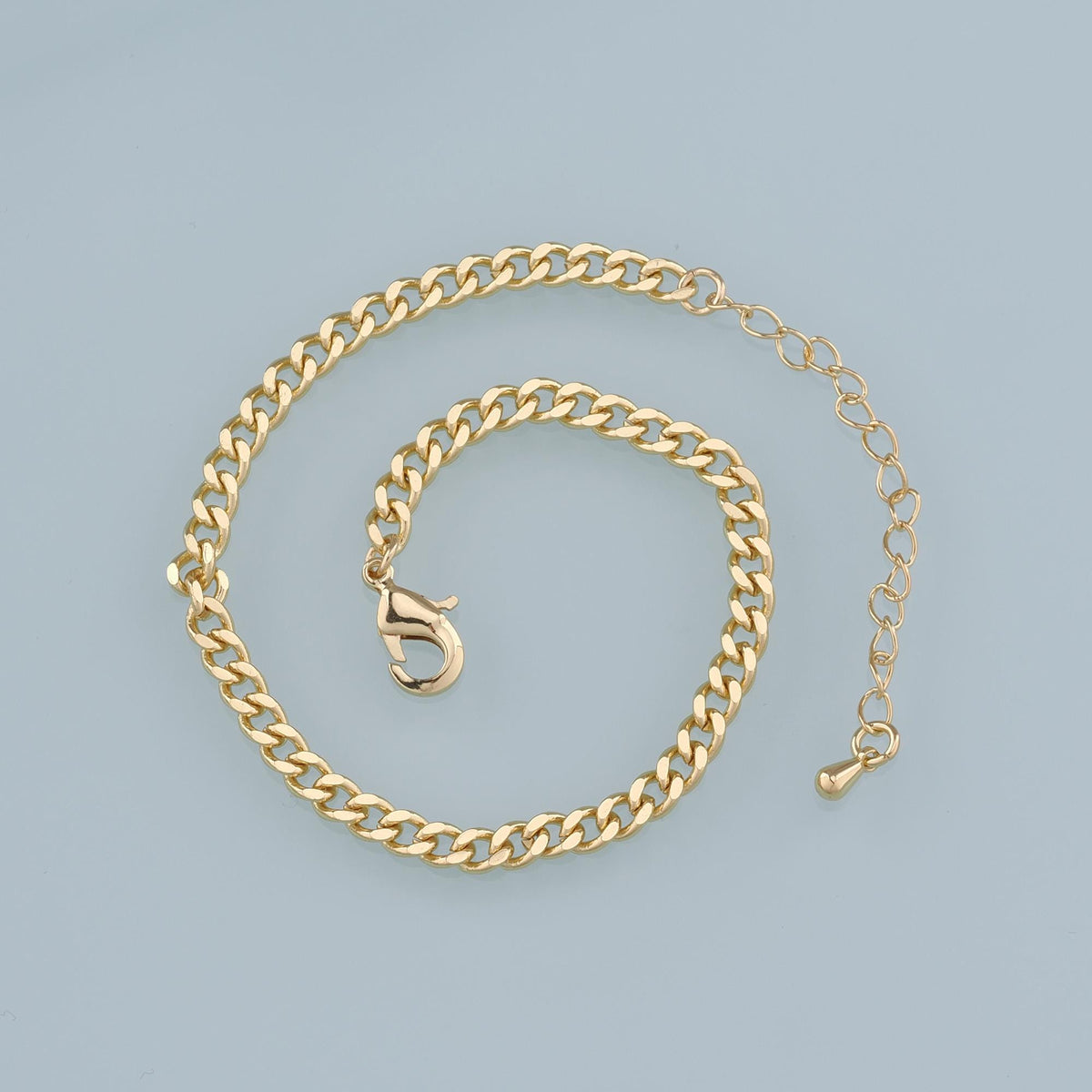 Gold Adjustable Chain,18K Gold Filled Twist Oval Bracelet,Semi Finished Bracelets,Bracelets for Jewelry Making