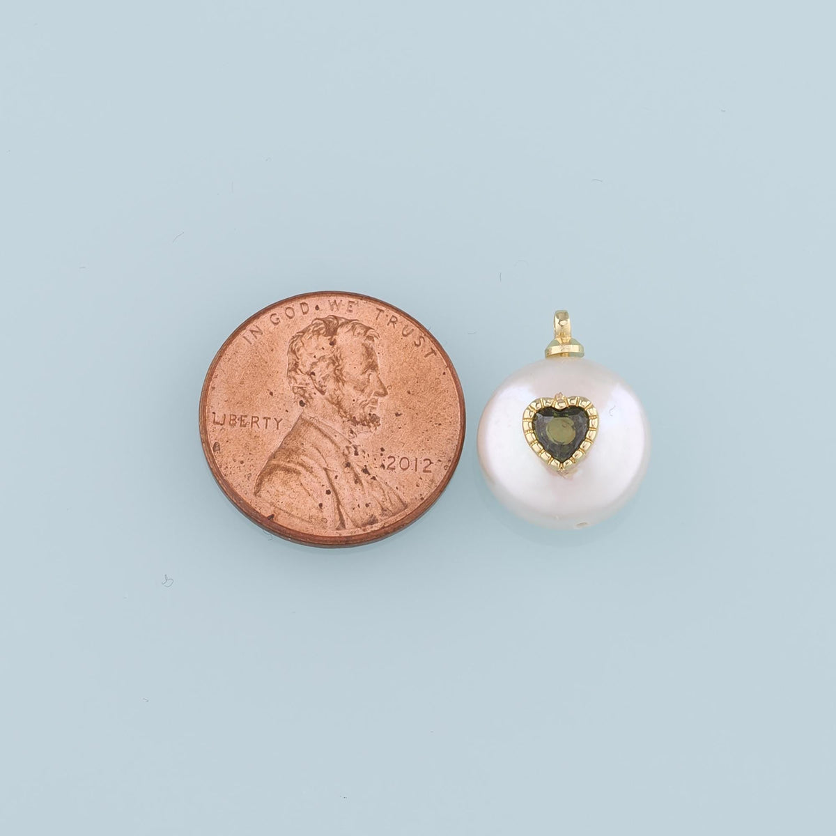 Gold Heart Charms,18K Gold Filled Pearl Heart Pendant,Heart Charm Bracelet Necklace for DIY Jewelry Making Supply