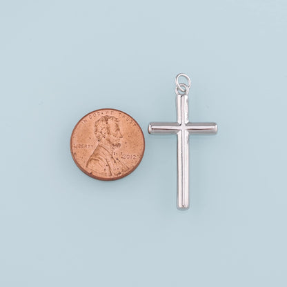 18K Gold Filled Cross Charm Pendant for Jewelry Making