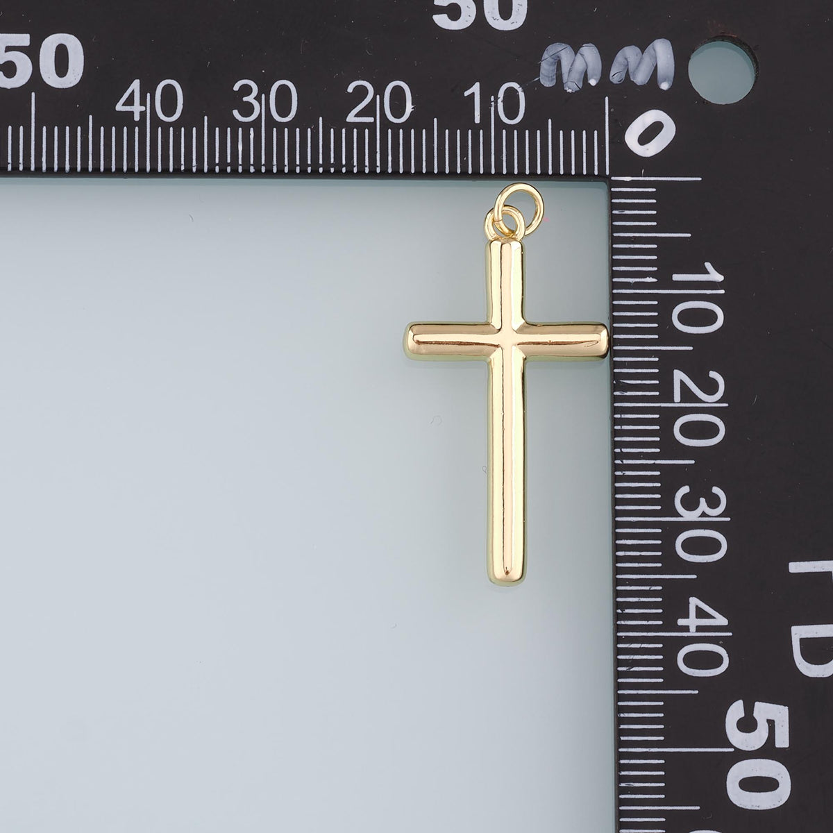 18K Gold Filled Cross Charm Pendant for Jewelry Making