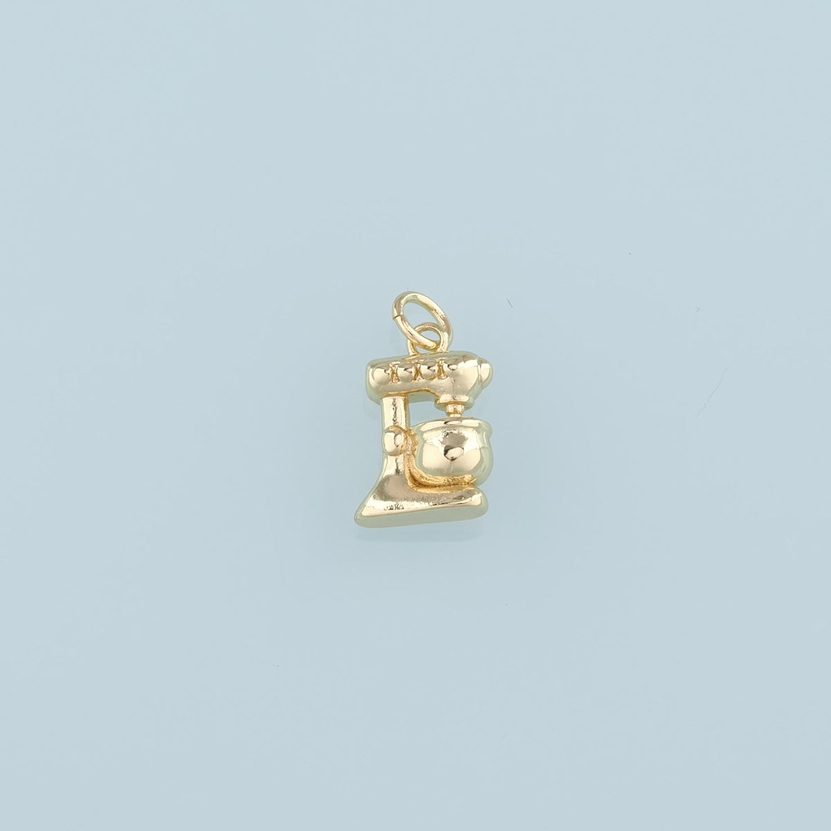 18K Gold Filled Coffee Machine Pendant,Coffee Machine Charm Bracelet Necklace for DIY Jewelry Making Supply