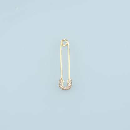 18K Gold Filled Heart CZ Charm Pendant for Jewelry Making