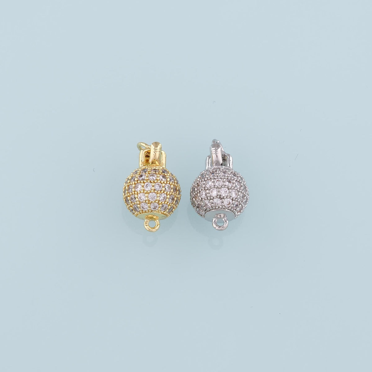 Gold Connector charm,18K Gold Filled Grenade Pendant,CZ Micro Pave Grenade Charm Bracelet Necklace for DIY Jewelry Making Sup