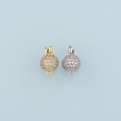 Gold Connector charm,18K Gold Filled Grenade Pendant,CZ Micro Pave Grenade Charm Bracelet Necklace for DIY Jewelry Making Sup