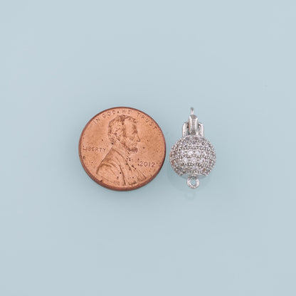 Gold Connector charm,18K Gold Filled Grenade Pendant,CZ Micro Pave Grenade Charm Bracelet Necklace for DIY Jewelry Making Sup