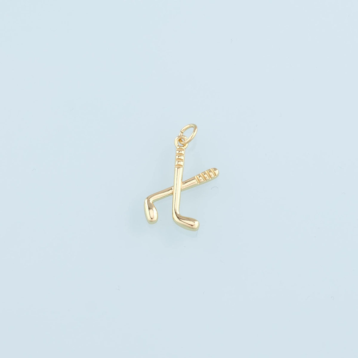 18K Gold Filled GolF Pendant,Golf Clubs Charm Bracelet Necklace for DIY Jewelry Making Supply
