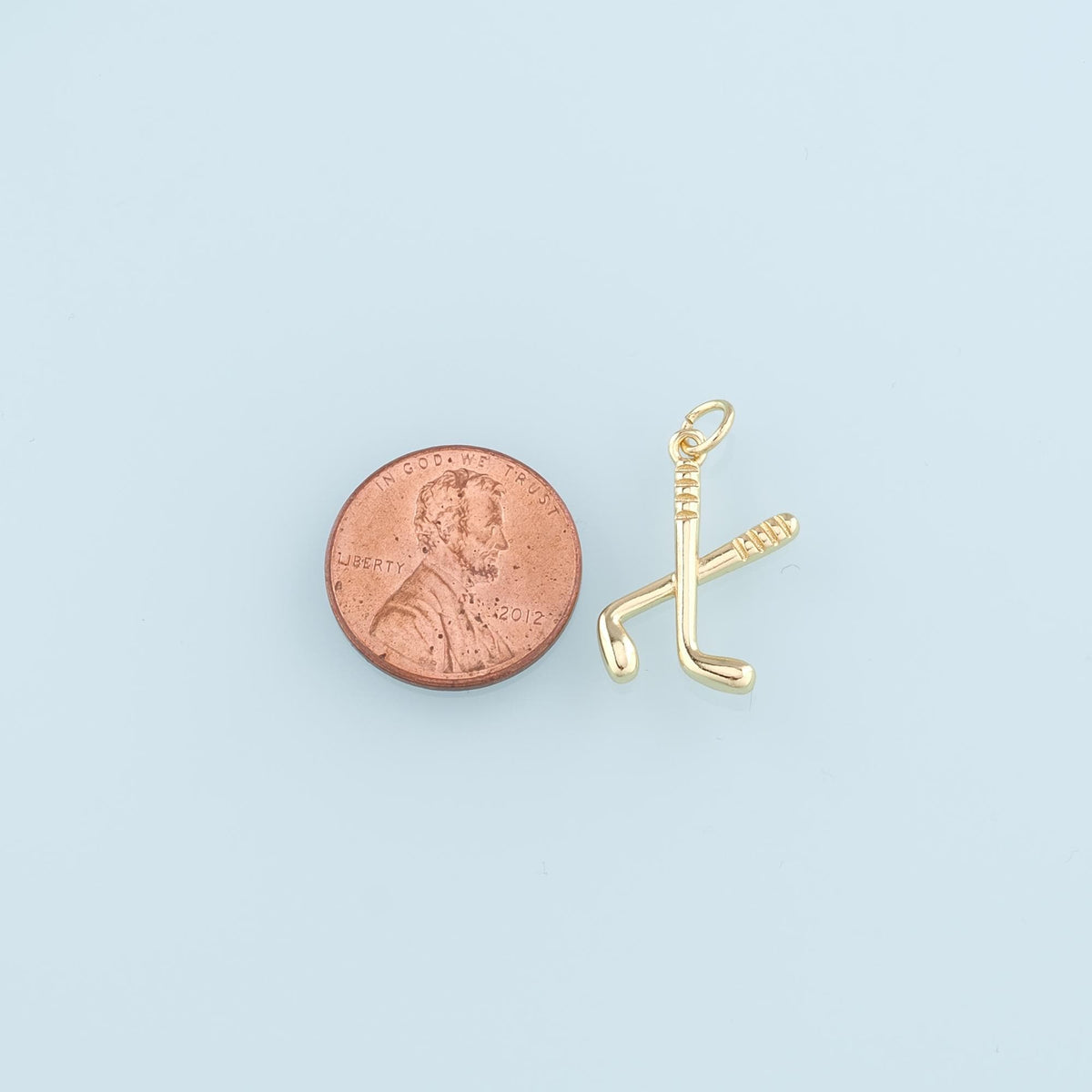 18K Gold Filled GolF Pendant,Golf Clubs Charm Bracelet Necklace for DIY Jewelry Making Supply
