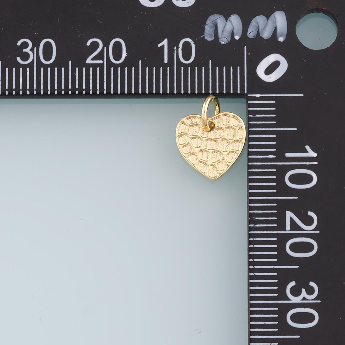 18K Gold Filled Heart Pendant,Heart Charm Bracelet Necklace for DIY Jewelry Making Supply