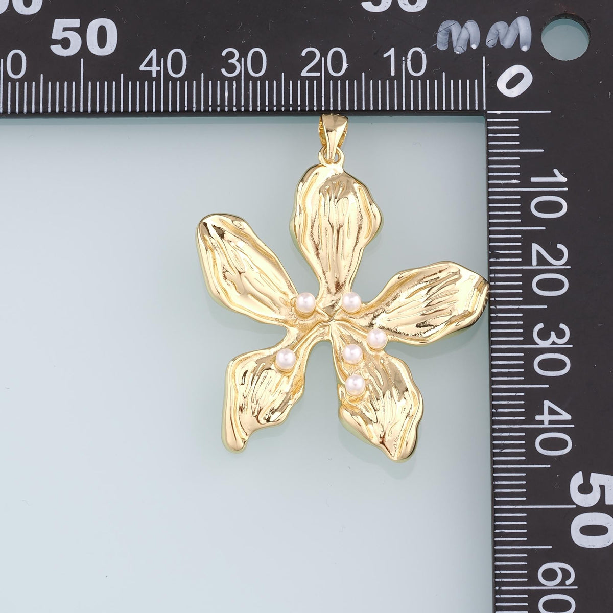 Gold Flower Charms,18K Gold Filled Flower Pendant,Flower Charm Bracelet Necklace for DIY Jewelry Making Supply