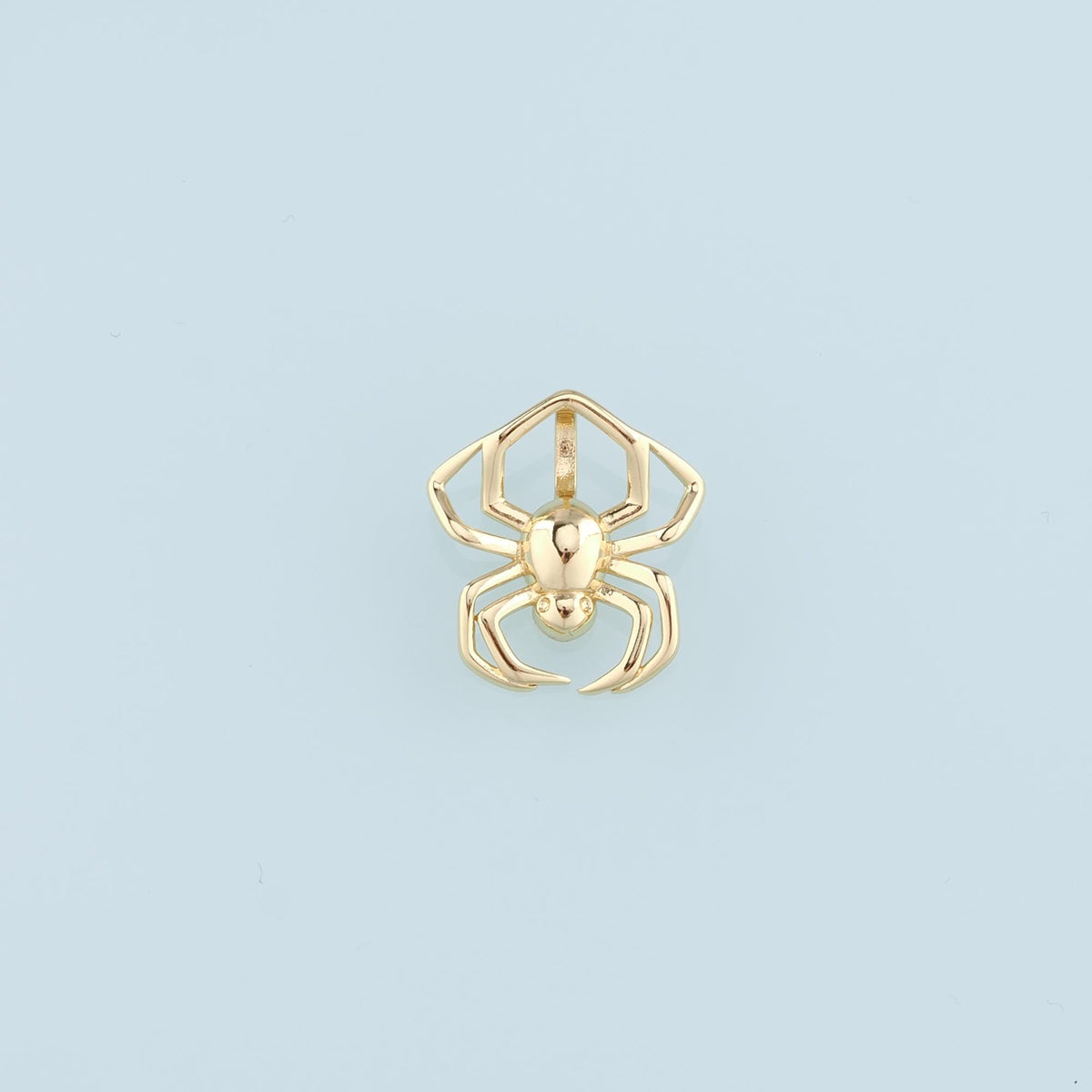 18K Gold Filled Spider halloween Pendant, Spider Charm Bracelet Necklace for DIY Jewelry Making Supply