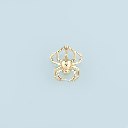 18K Gold Filled Spider halloween Pendant, Spider Charm Bracelet Necklace for DIY Jewelry Making Supply