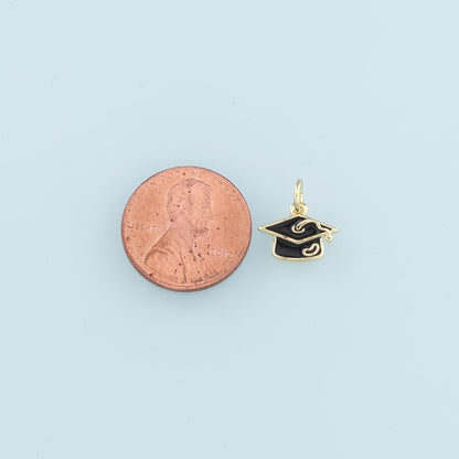 18K Gold Filled Enamel Charm Pendant for Jewelry Making