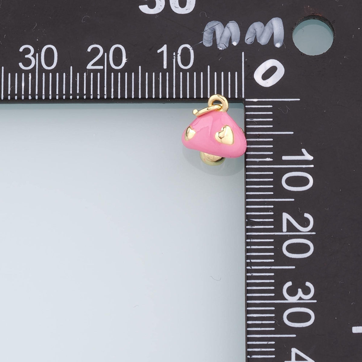 Gold Mushroom Charms,18K Gold Filled Enamel Mushroom Pendant,Kawaii Charm Bracelet Necklace for DIY Jewelry Making Supply