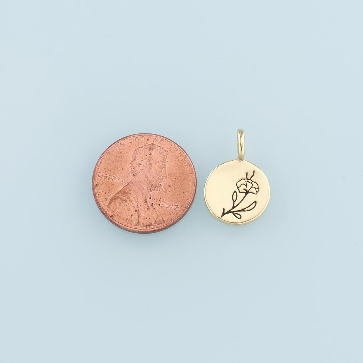 Gold Flower Charms,18K Gold Filled Flower Pendant,Enamel Flower Charm Bracelet Necklace for DIY Jewelry Making Supply