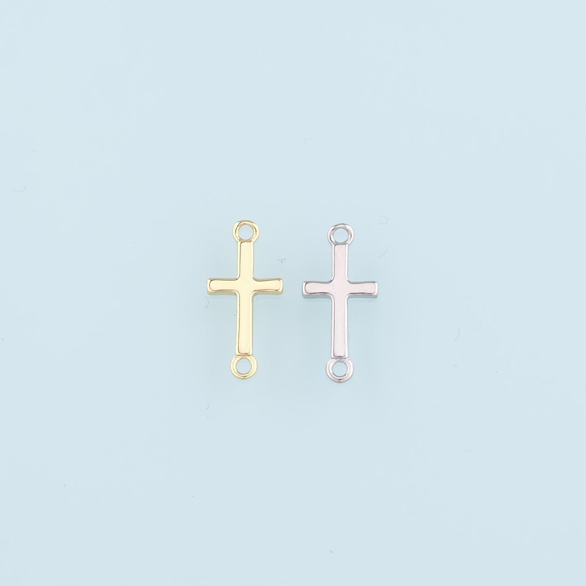 18K Gold Filled Cross Connector for Jewelry Making