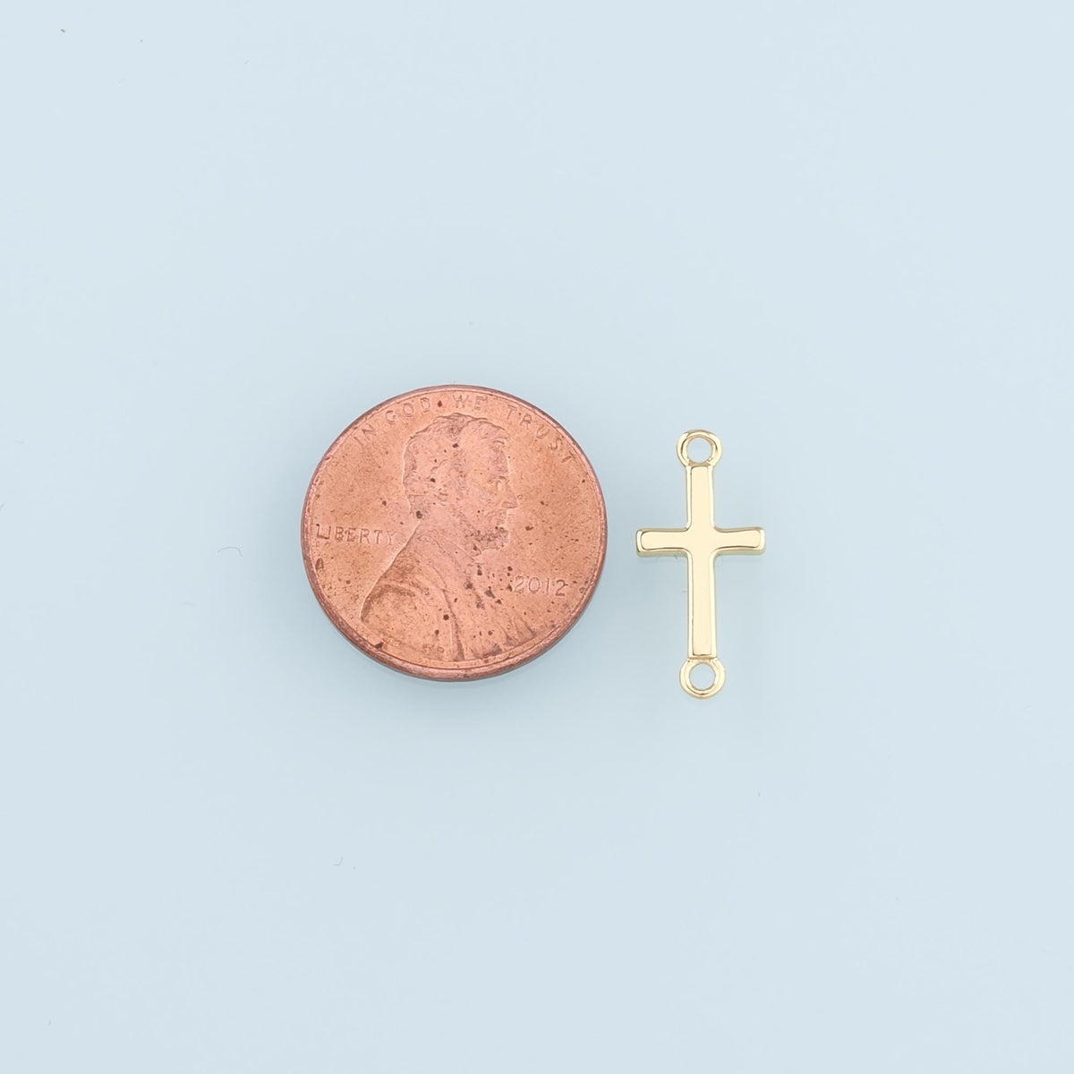 18K Gold Filled Cross Connector for Jewelry Making