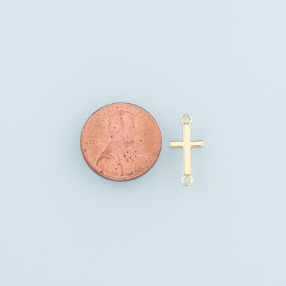 18K Gold Filled Cross Connector for Jewelry Making