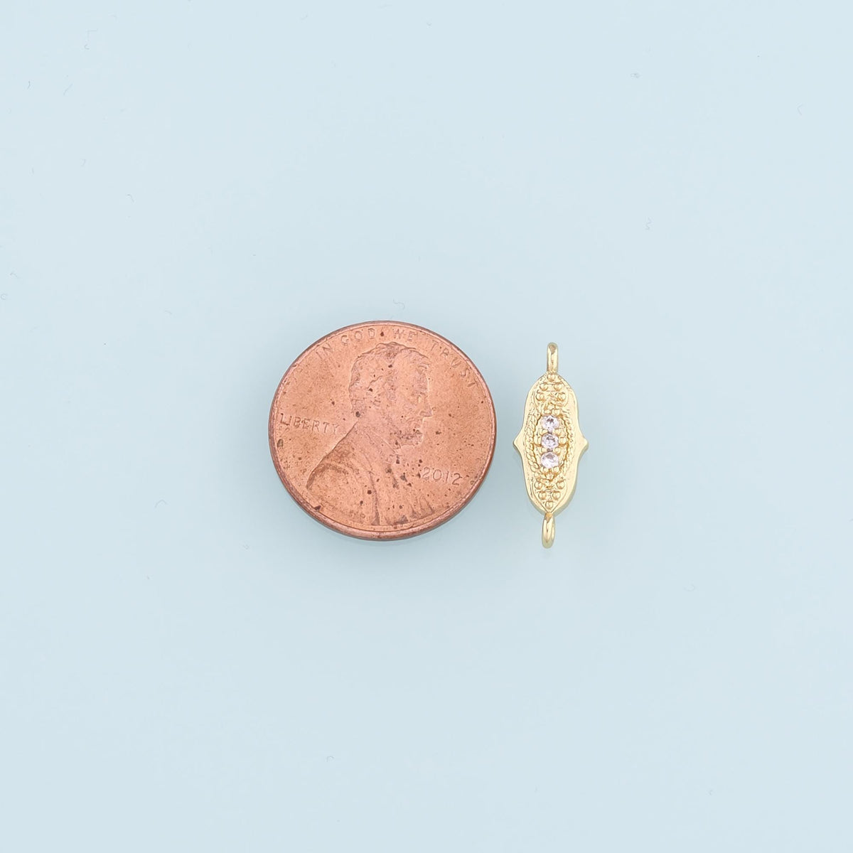 Gold Connector Charm,18K Gold Filled Hamsa Hand Pendant,CZ Micro Pave Hamsa Charm Necklace for DIY Jewelry Making Supply