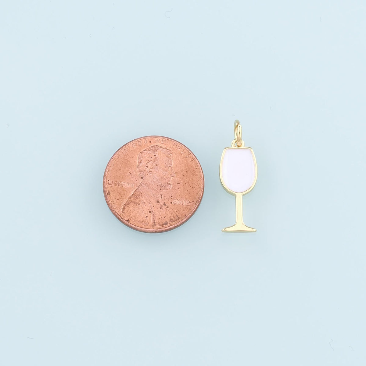 Gold Wine Glass Charms,18K Gold Filled Wine Glass Pendant,Enamel Wine Glass Charm Bracelet Necklace for DIY Jewelry Making Su