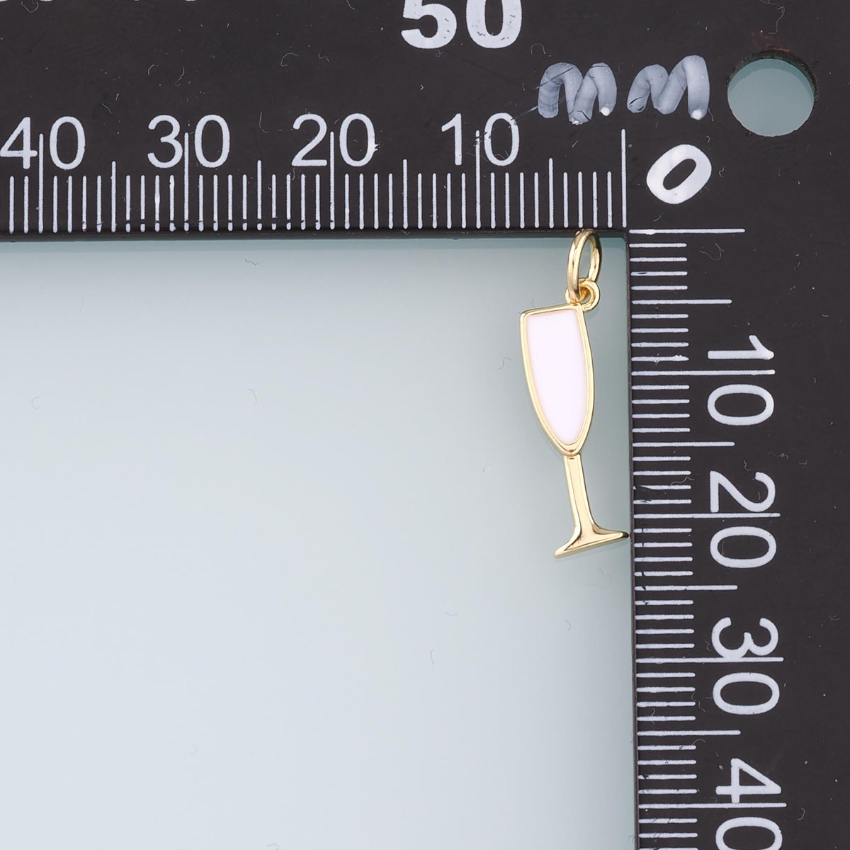 Gold Wine Glass Charms,18K Gold Filled Wine Glass Pendant,Enamel Wine Glass Charm Bracelet Necklace for DIY Jewelry Making Su