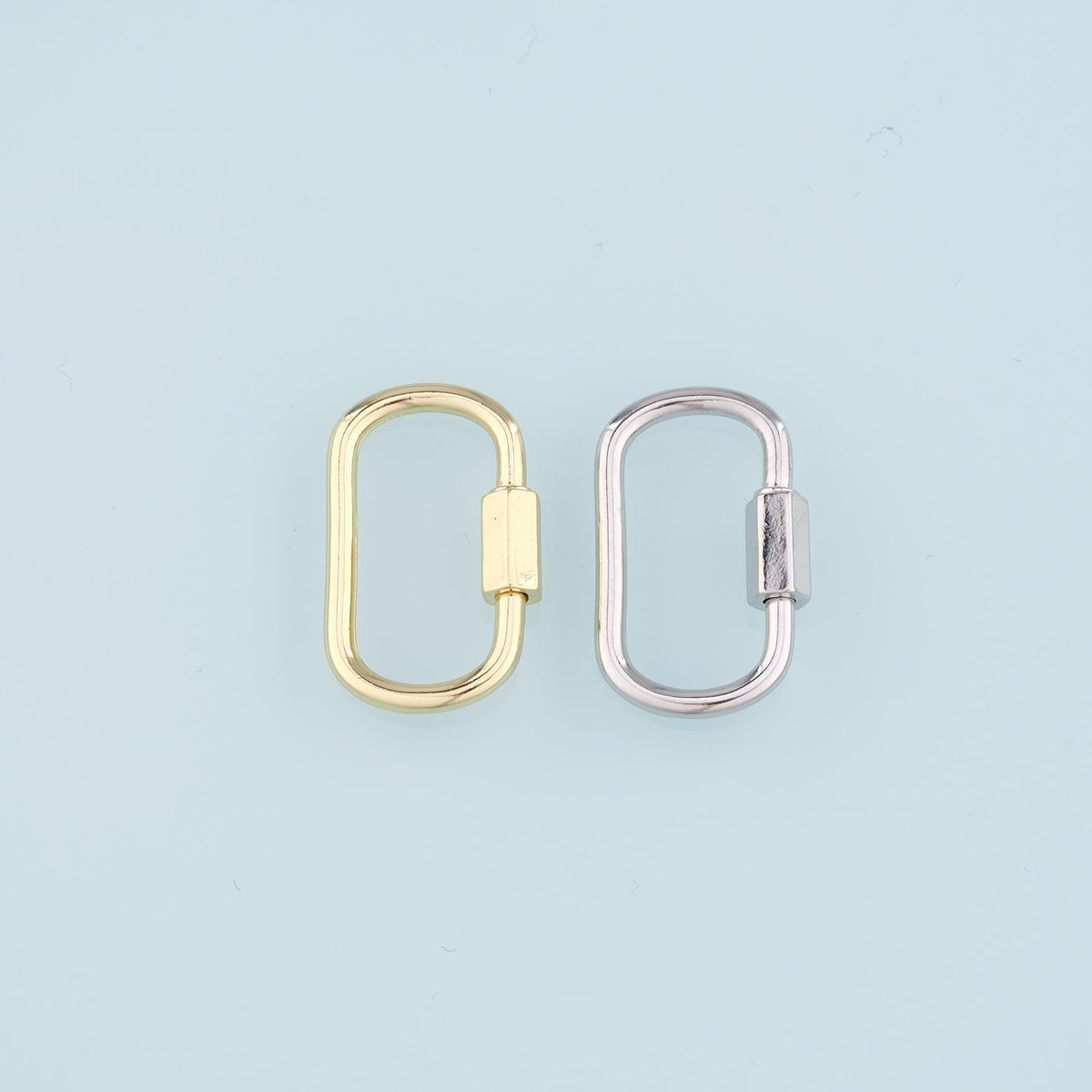 18K Gold Filled Oval Carabiner Clasp,Buckle Clasp,Carabiner Screw Clasp,Turnbuckle for DIY Jewelry