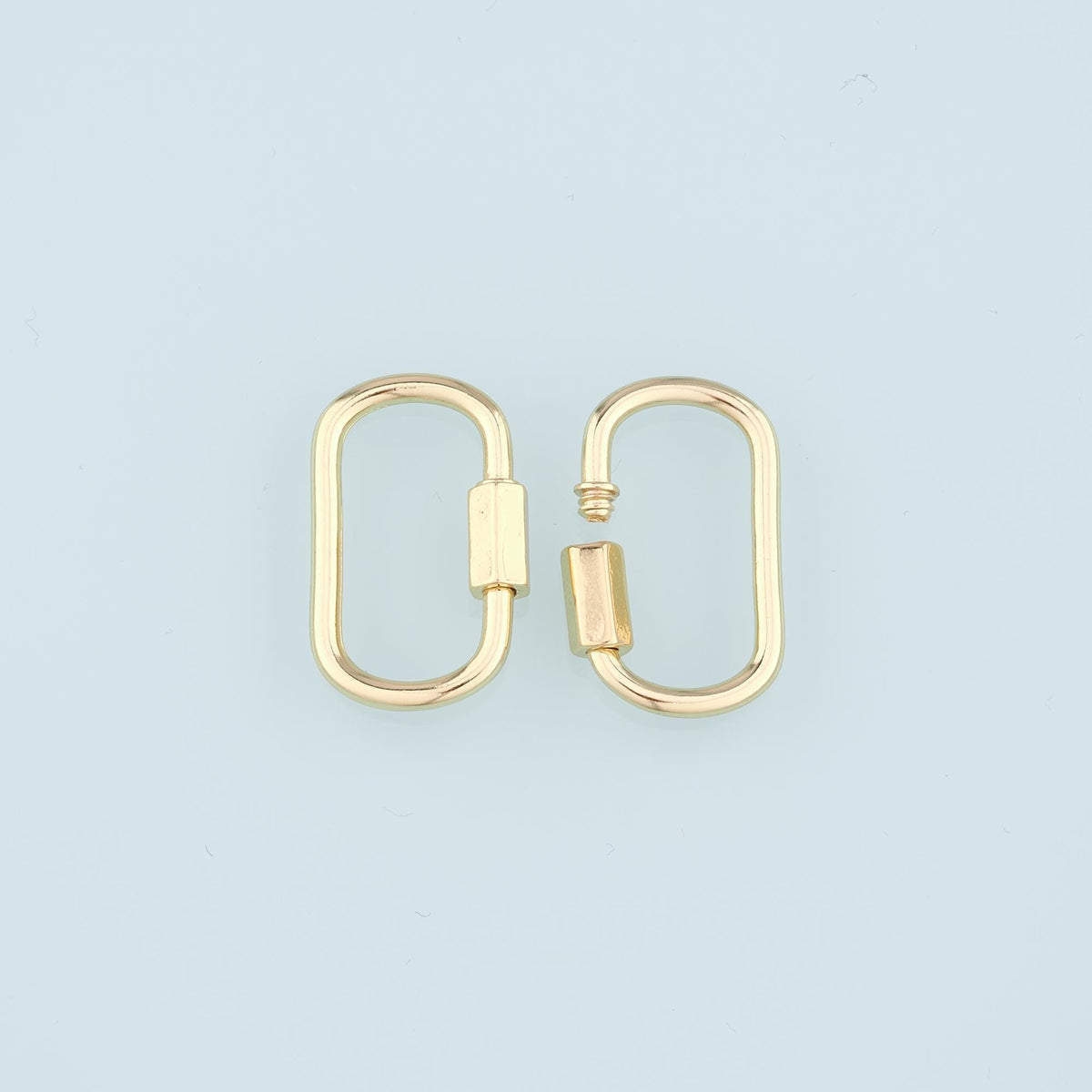 18K Gold Filled Oval Carabiner Clasp,Buckle Clasp,Carabiner Screw Clasp,Turnbuckle for DIY Jewelry