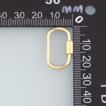 18K Gold Filled Oval Carabiner Clasp,Buckle Clasp,Carabiner Screw Clasp,Turnbuckle for DIY Jewelry